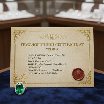 Геммологический сертификат на сапфир